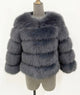 Honor | Women's Panelled Faux Fur Jacket with Long Sleeves