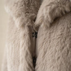 Evangeline | Women's Cropped Faux Fur Jacket with Shawl Collar