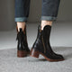 Isolde | Women's Block Heel Ankle Boots with Tassel Zip