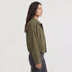 Celeste | Women's Faux Suede Bomber Jacket with Collar