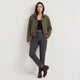 Celeste | Women's Faux Suede Bomber Jacket with Collar