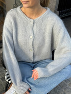 Martha | Women's Cropped Fluffy Cardigan with Buttons