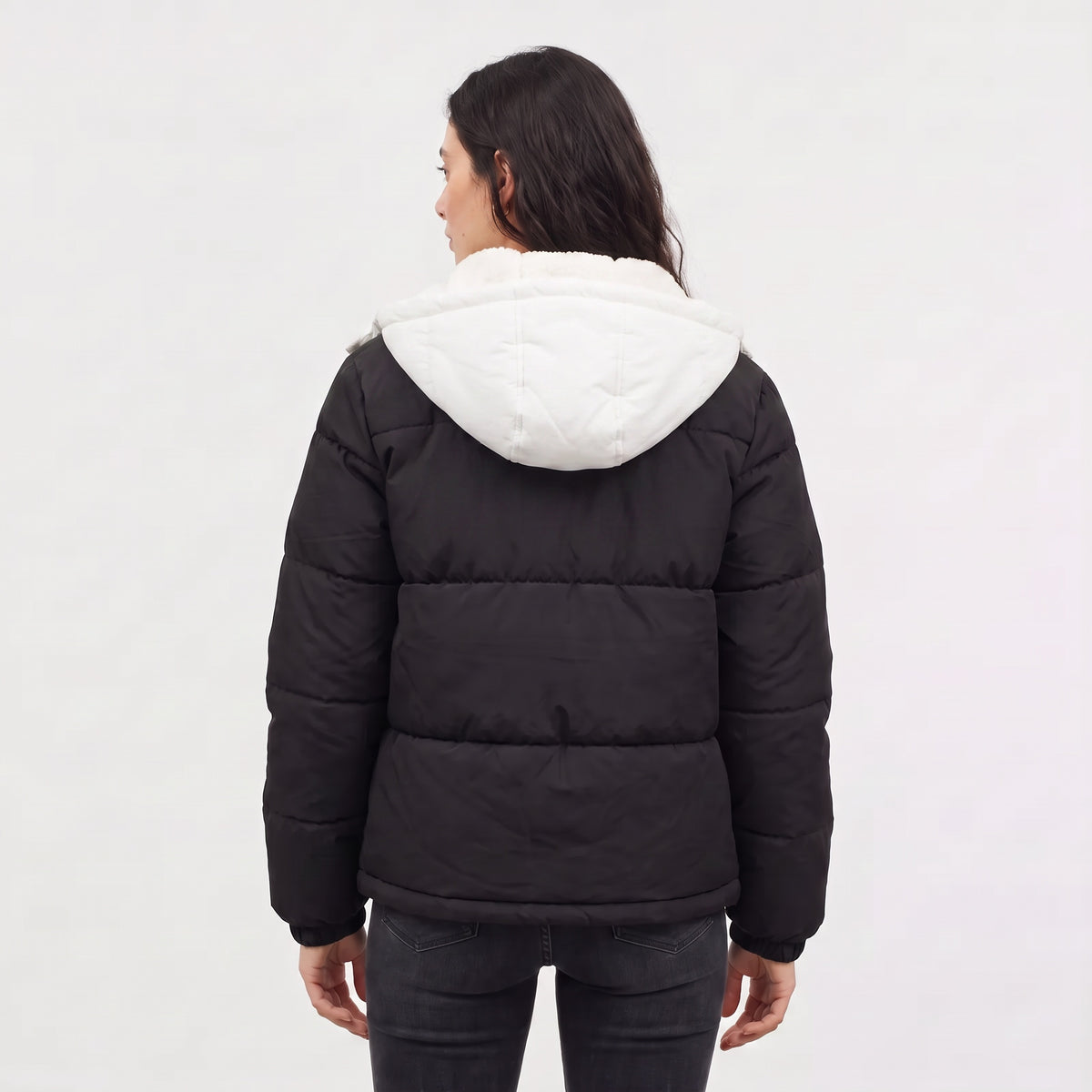 Alys | Women's Puffer Jacket with Sherpa-Lined Hood