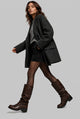 Greer | Women's Knee-High Biker Boots with Buckle Straps