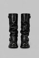 Greer | Women's Knee-High Biker Boots with Buckle Straps