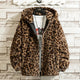 Juniper | Women's Leopard Faux Fur Jacket with Hood