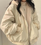 Gilda | Women's Oversized Bomber Jacket with Hood