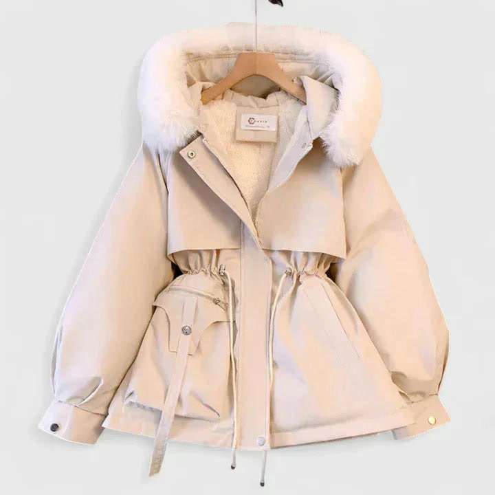 Elowen | Women's Padded Parka with Faux Fur Trimmed Hood