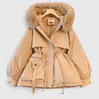 Elowen | Women's Padded Parka with Faux Fur Trimmed Hood