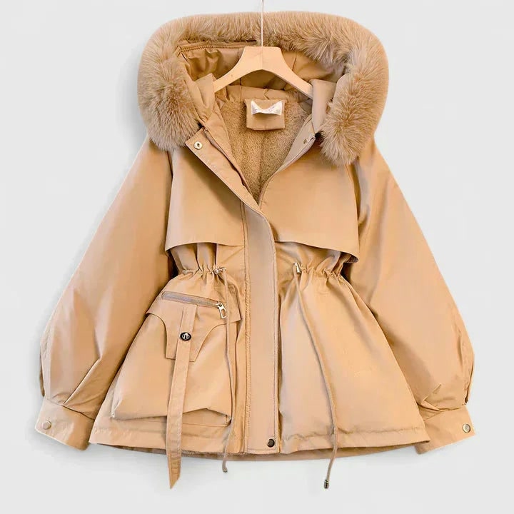 Elowen | Women's Padded Parka with Faux Fur Trimmed Hood