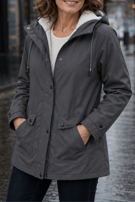 Gwendolyn | Women's Plush-Lined Jacket with Hood and Zip