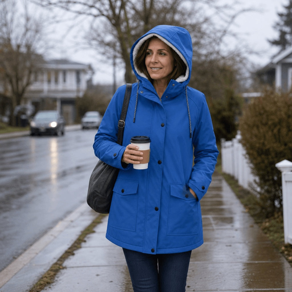 Gwendolyn | Women's Plush-Lined Jacket with Hood and Zip