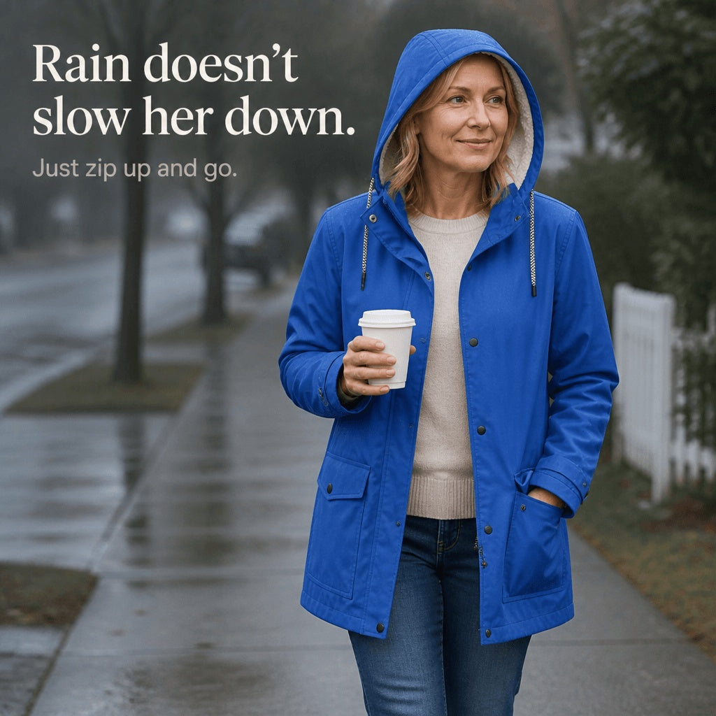 Gwendolyn | Women's Plush-Lined Jacket with Hood and Zip