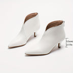 Minnie | Women's Kitten Heel Ankle Boots with Back Zip