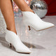 Minnie | Women's Kitten Heel Ankle Boots with Back Zip