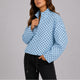 Edie | Women's Polka Dot Bomber Jacket with Drawstring Hem