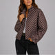 Edie | Women's Polka Dot Bomber Jacket with Drawstring Hem