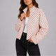 Edie | Women's Polka Dot Bomber Jacket with Drawstring Hem