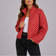 Edie | Women's Polka Dot Bomber Jacket with Drawstring Hem