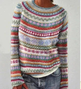 Josie | Women's Fair Isle Jumper with Round Neck
