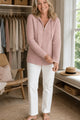 Hazel | Women's Ribbed Cardigan with Zip and Drawstring Hood