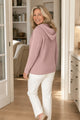 Hazel | Women's Ribbed Cardigan with Zip and Drawstring Hood