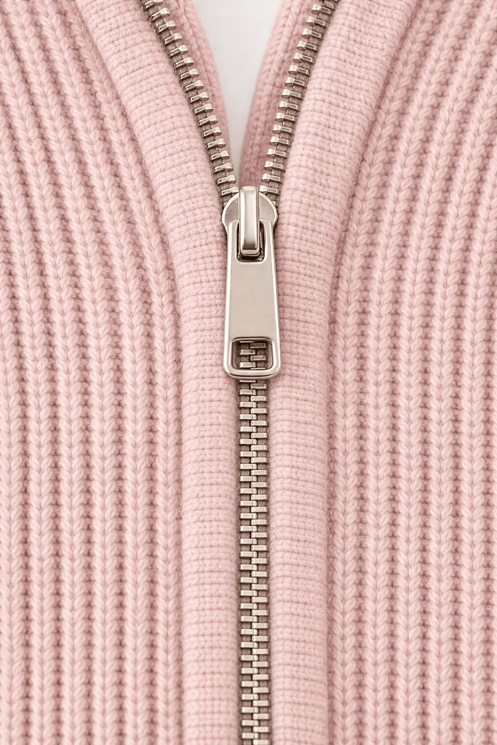 Hazel | Women's Ribbed Cardigan with Zip and Drawstring Hood