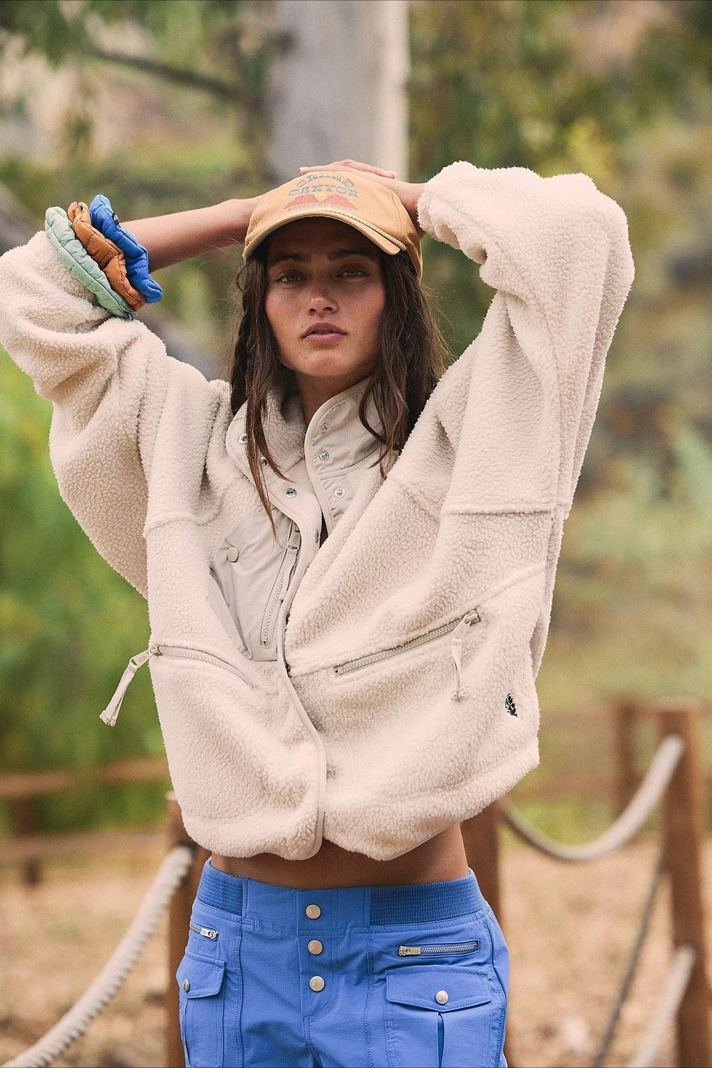Marguerite | Women's Cropped Teddy Jacket with Stand Collar