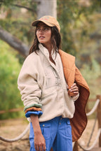 Marguerite | Women's Cropped Teddy Jacket with Stand Collar