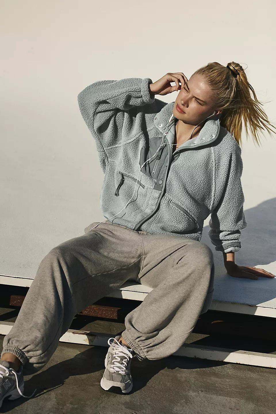 Marguerite | Women's Cropped Teddy Jacket with Stand Collar