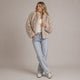 Ottoline | Women's Short Faux Fur Jacket with Round Neck