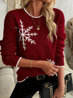Kit | Women's Snowflake Jumper with Contrast Trim