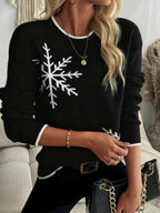 Kit | Women's Snowflake Jumper with Contrast Trim