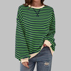 Freya | Women's Striped Sweatshirt with Round Neck
