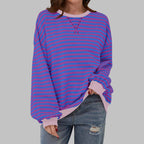 Freya | Women's Striped Sweatshirt with Round Neck