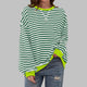 Freya | Women's Striped Sweatshirt with Round Neck