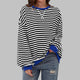 Freya | Women's Striped Sweatshirt with Round Neck