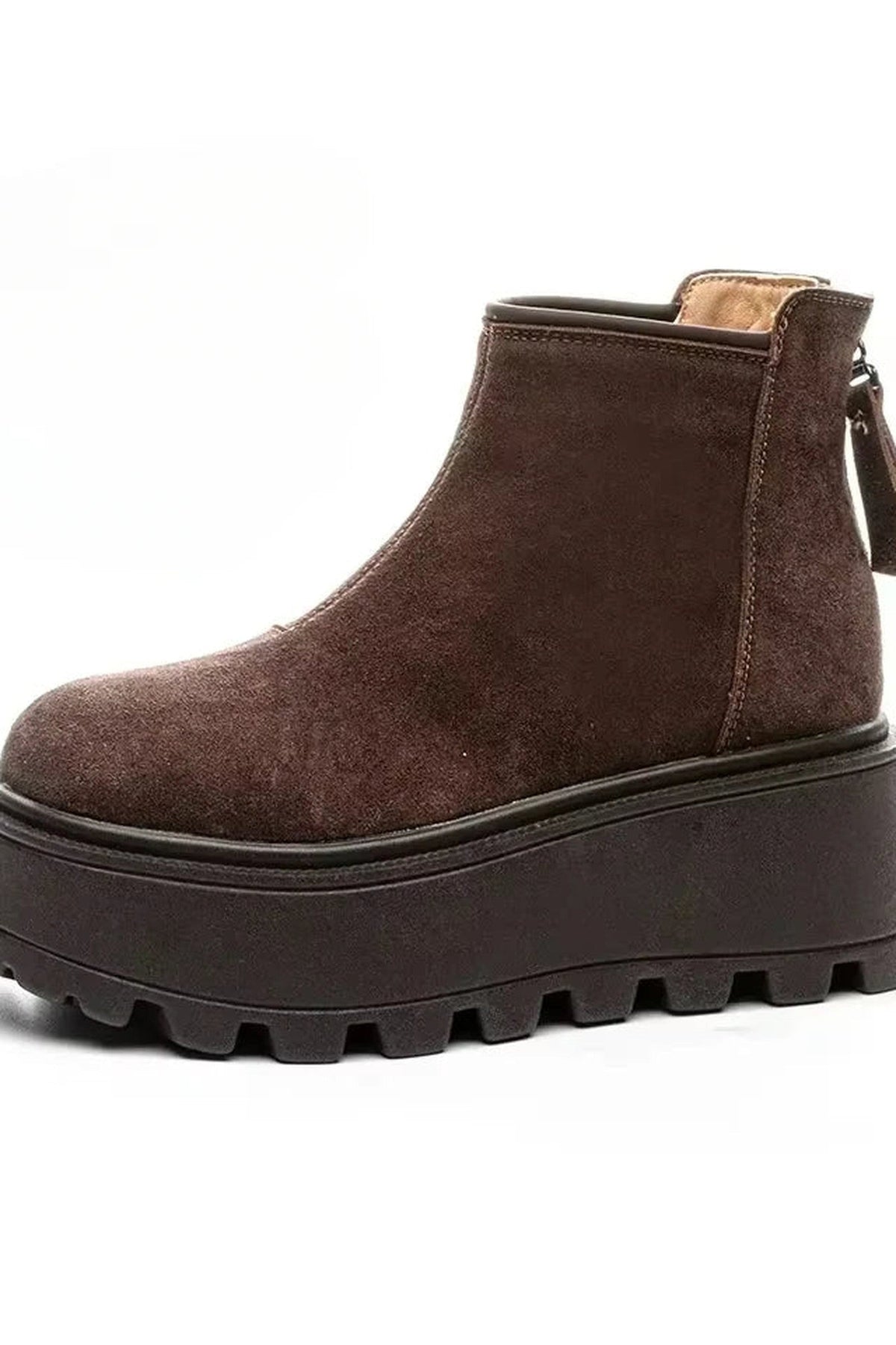 Maud | Women's Suede-Look Ankle Boots with Platform Sole