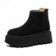 Maud | Women's Suede-Look Ankle Boots with Platform Sole