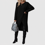 Women's Asymmetric Jumper Dress with Crossover Front — view 3